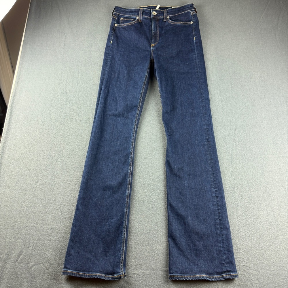 Rag & Bone Bootcut Jeans Women's 27 Blue Nina High Rise USA Dark Wash Stretch